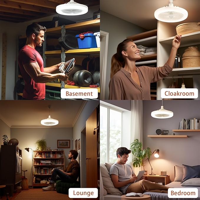 VENTILADOR DE TECHO CON LUZ 3 EN 1 🍃