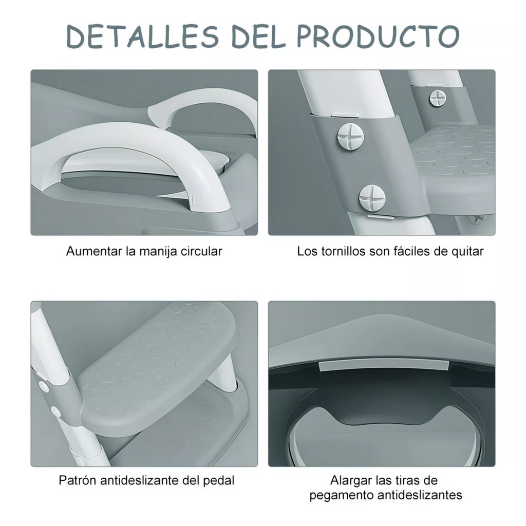 ASIENTO ADAPTADOR ESCALERA INODORO NIÑOS ✅