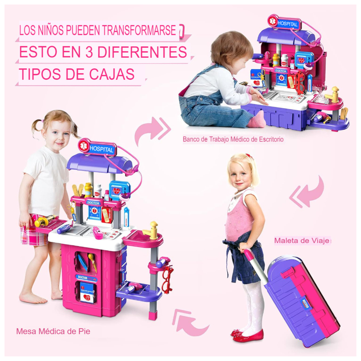 MALETA INFANTIL ENFERMERÍA DE NIÑA 👩🏻‍⚕️🏥💕