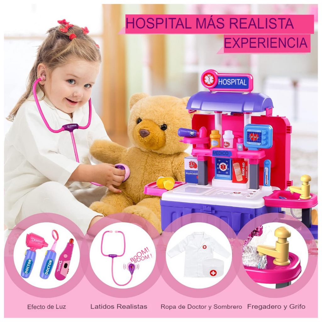 MALETA INFANTIL ENFERMERÍA DE NIÑA 👩🏻‍⚕️🏥💕