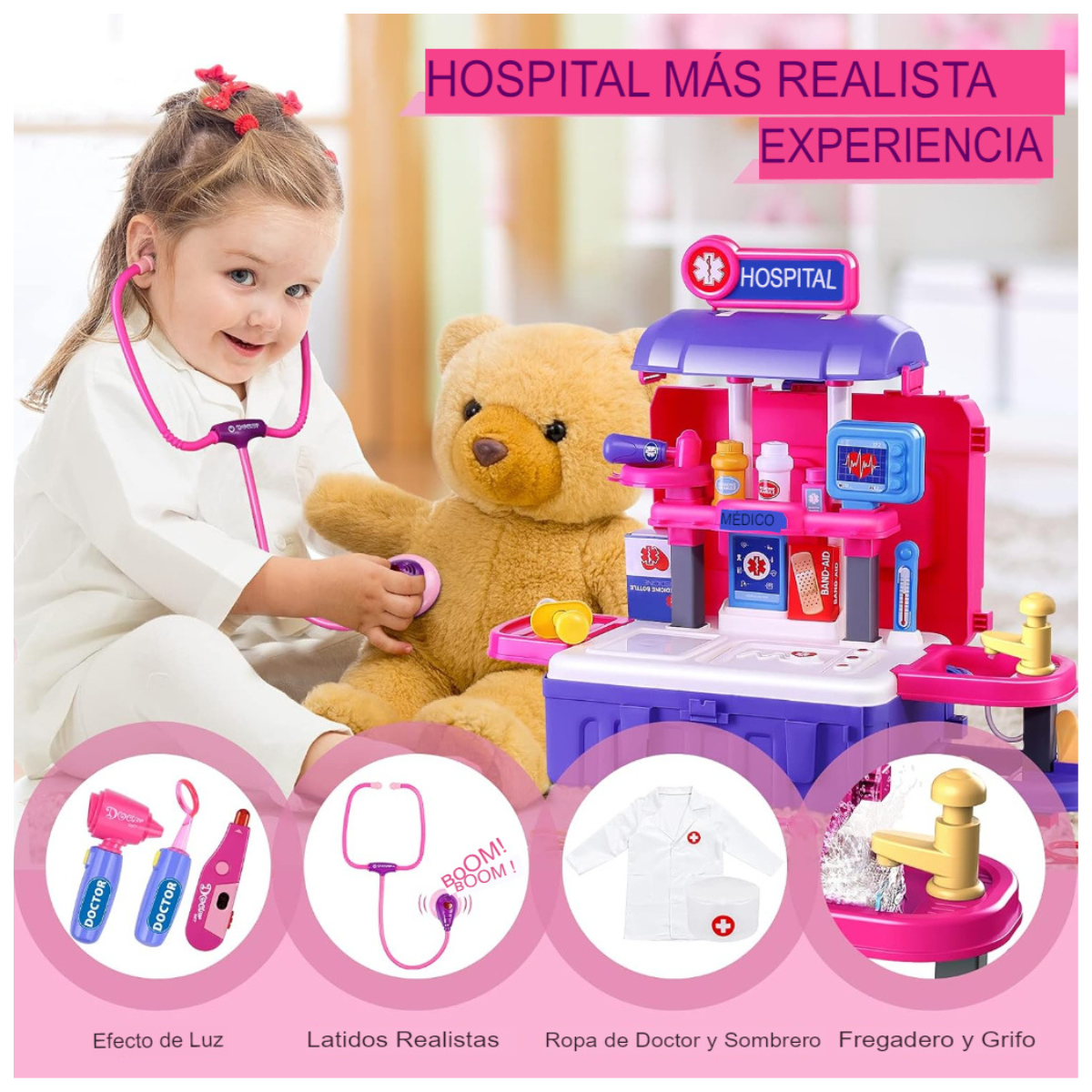MALETA INFANTIL ENFERMERÍA DE NIÑA 👩🏻‍⚕️🏥💕